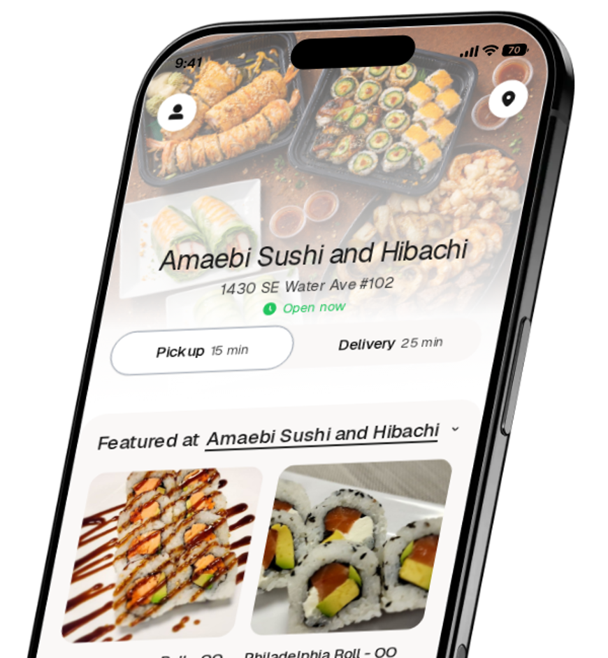 Amaebi Sushi and Hibachi app preview