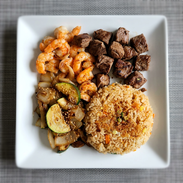 Hibachi Steak and Shrimp.